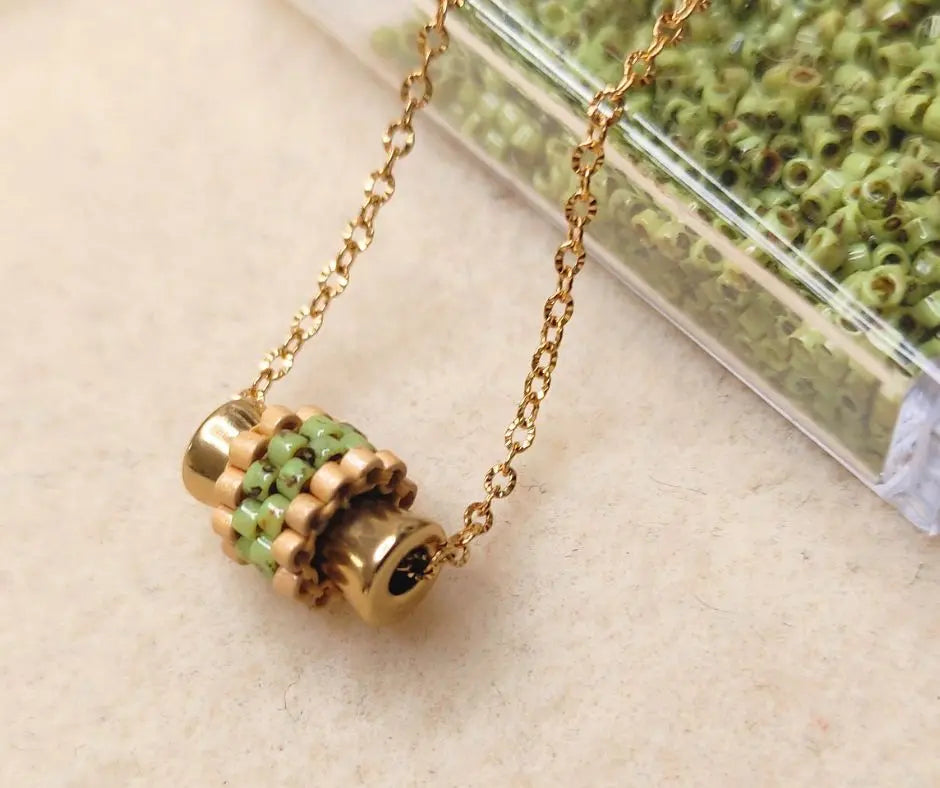 Kit DIY Collier Boho Tube Miyuki – Créez votre bijou bohème