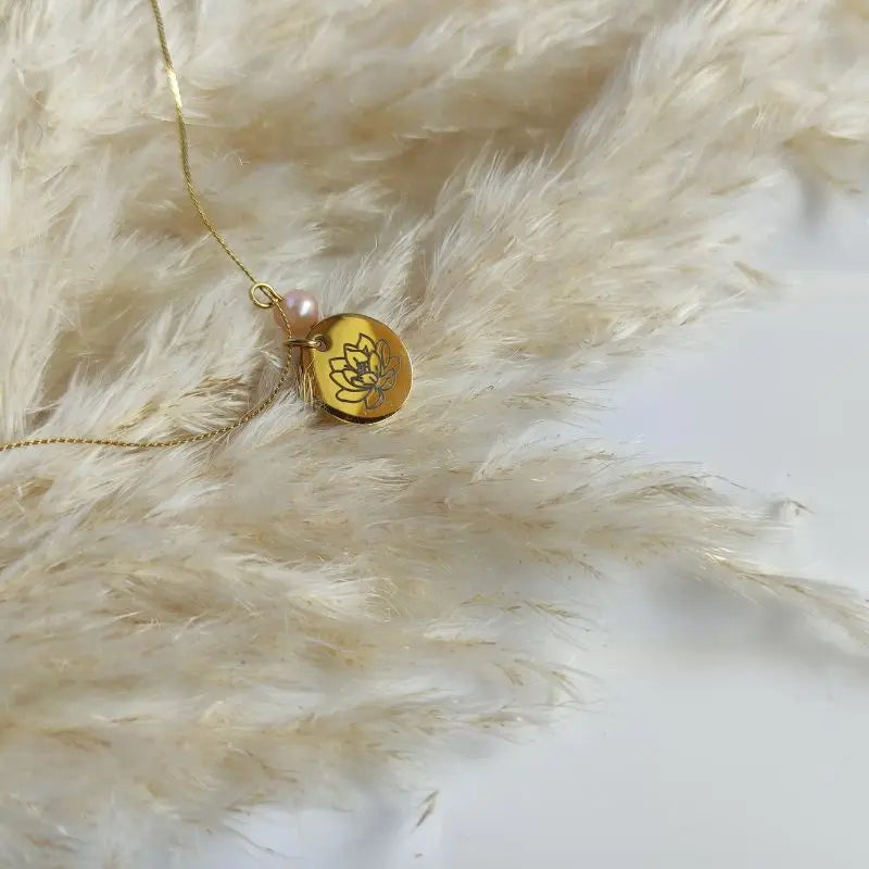 Pendentif fleur de naissance Juillet