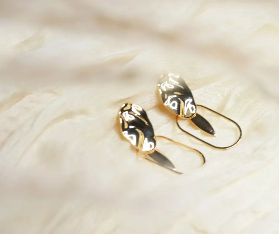 Kit DIY – Boucles d’oreilles navettes dorées