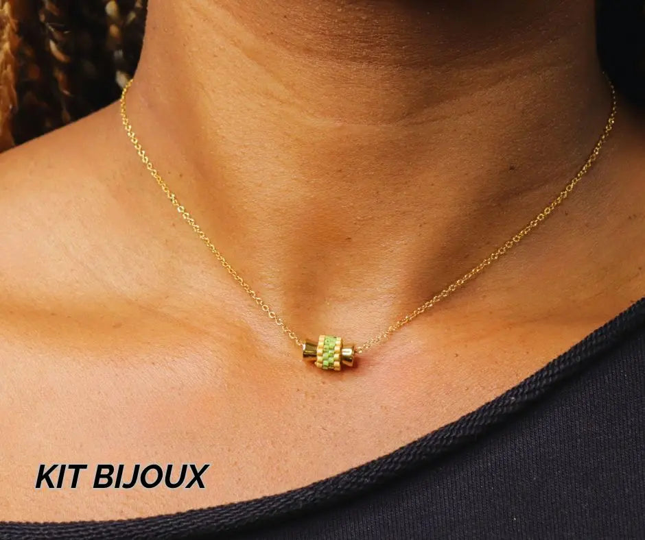 Kit DIY Collier Boho Tube Miyuki – Créez votre bijou bohème