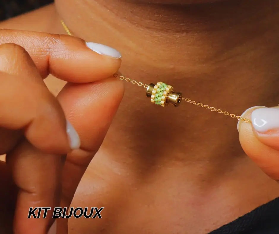 Kit DIY Collier Boho Tube Miyuki – Créez votre bijou bohème