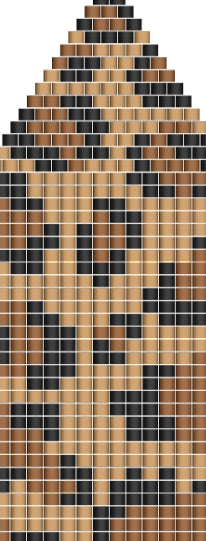 Motif léopard Boucles d'oreilles brickstitch franges (PDF) - POPIBIJOUX Créations