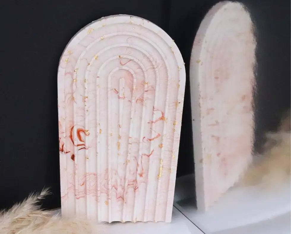 Coupelle Arche Marbré terracotta