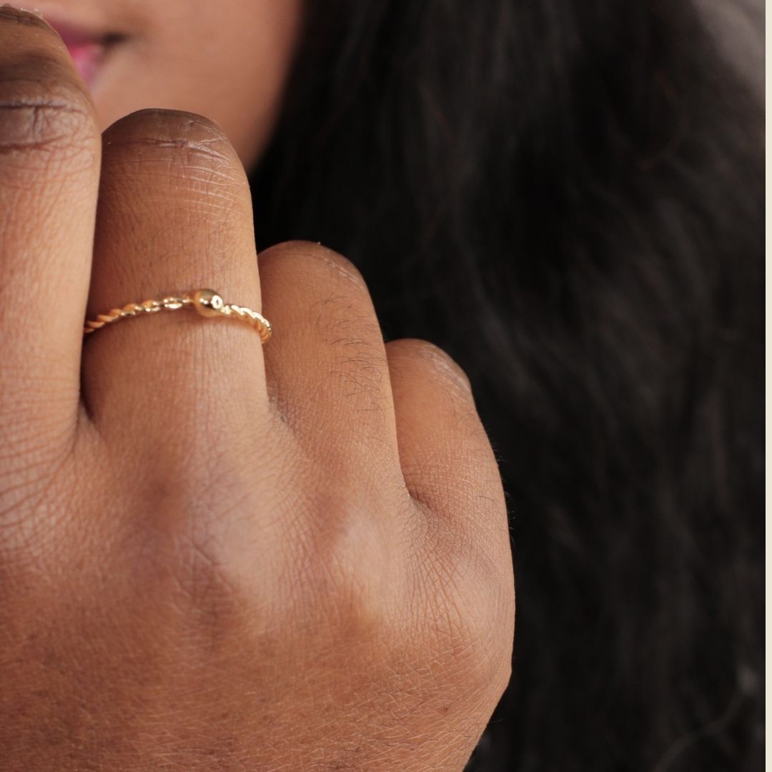 Bague PEPITA torsadée - POPIBIJOUX Créations