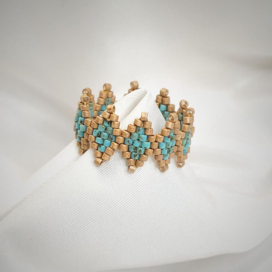 Bague couronne en perles Japonaise