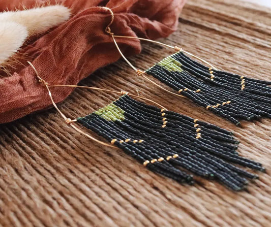 Boucles d'oreilles bohème franges Miyuki