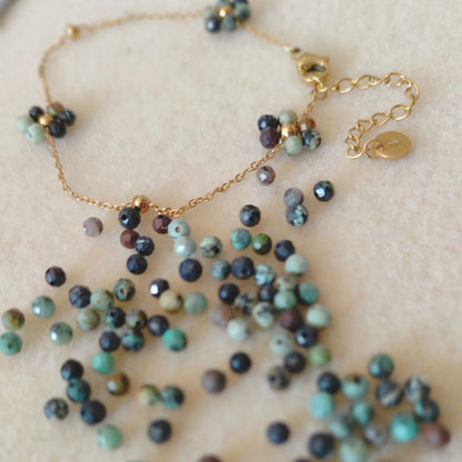 Bracelet Flora - Fleurs en pierres de gemmes