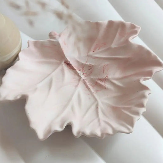 Coupelle jesmonite feuille de vigne