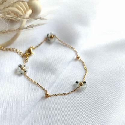 Bracelet fleur Pierres de lune