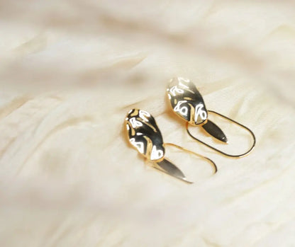 Kit DIY – Boucles d’oreilles navettes dorées