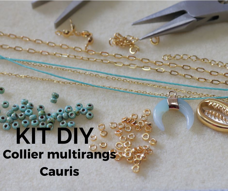 Kit bijou N°4 Collier Cauris multirangs