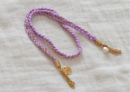 Bracelet Rio - Cordon tressé et breloque d'eau douce - POPIBIJOUX Créations