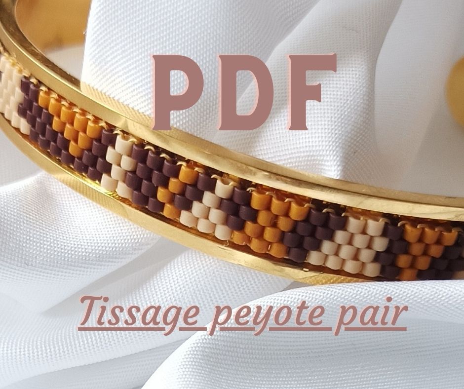 Motif léopard  (bracelet fin) grille de tissage PDF