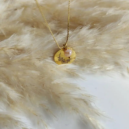 Pendentif fleur de naissance mars  - jonquilles