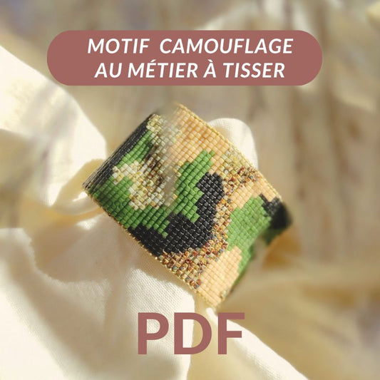 Motif au camouflage au métier à tisser
