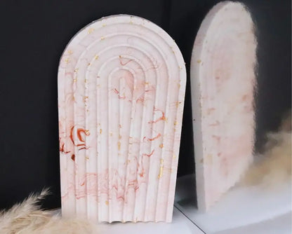 Coupelle Arche Marbré terracotta